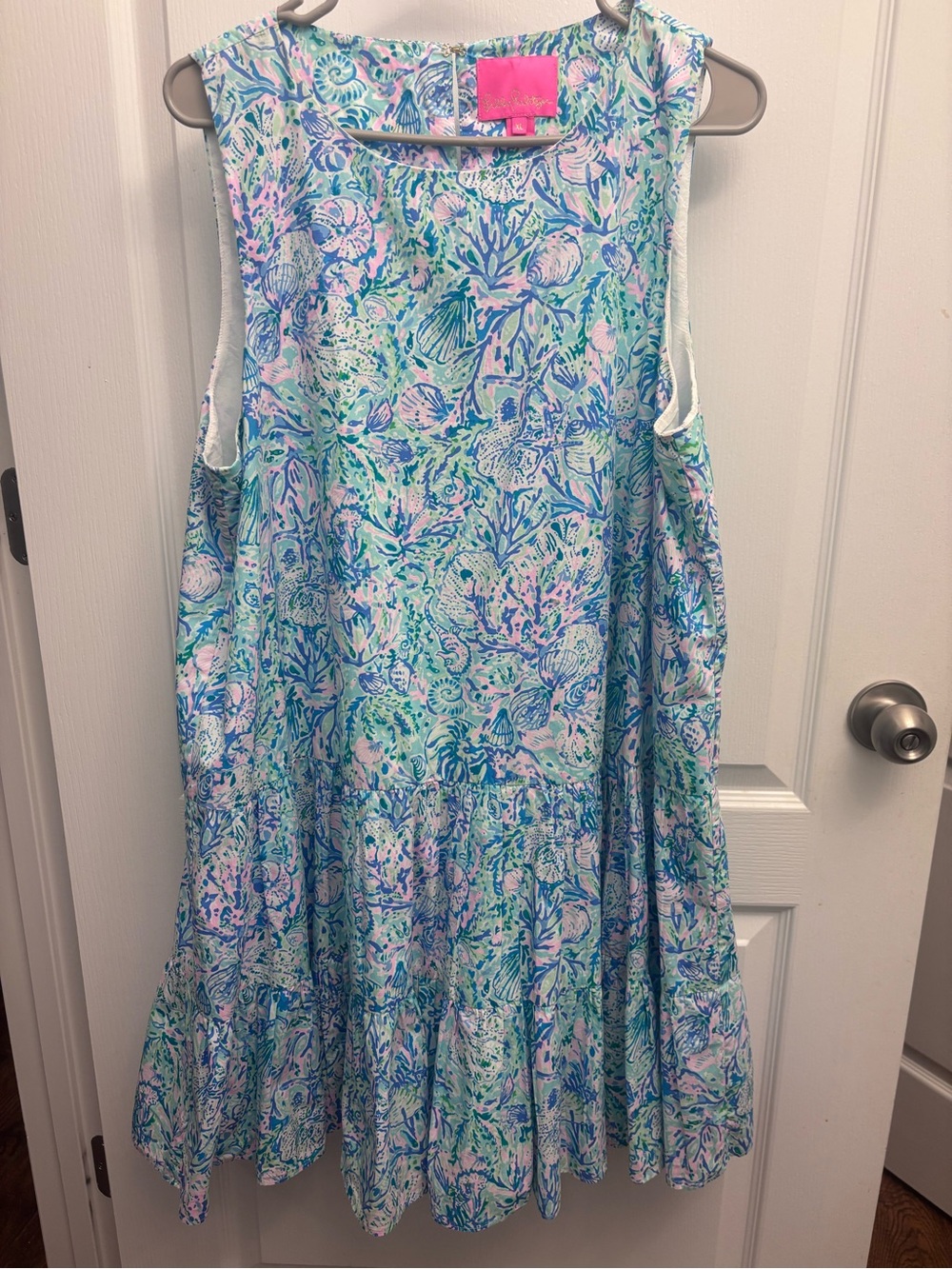 1. Lilly Pulitzer Sleeveless Tiered Dress in a Coastal Seashell Print